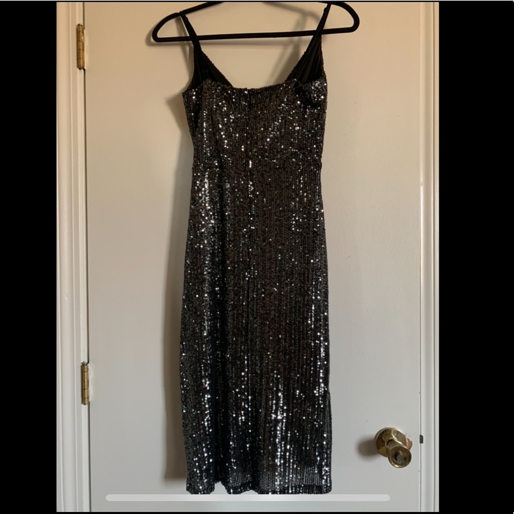Cupcakes & Cashmere Joelle Faux Wrap Sequin Dress - Picture 5 of 7